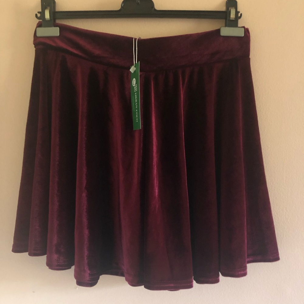 Burgundy Skater Skirt!